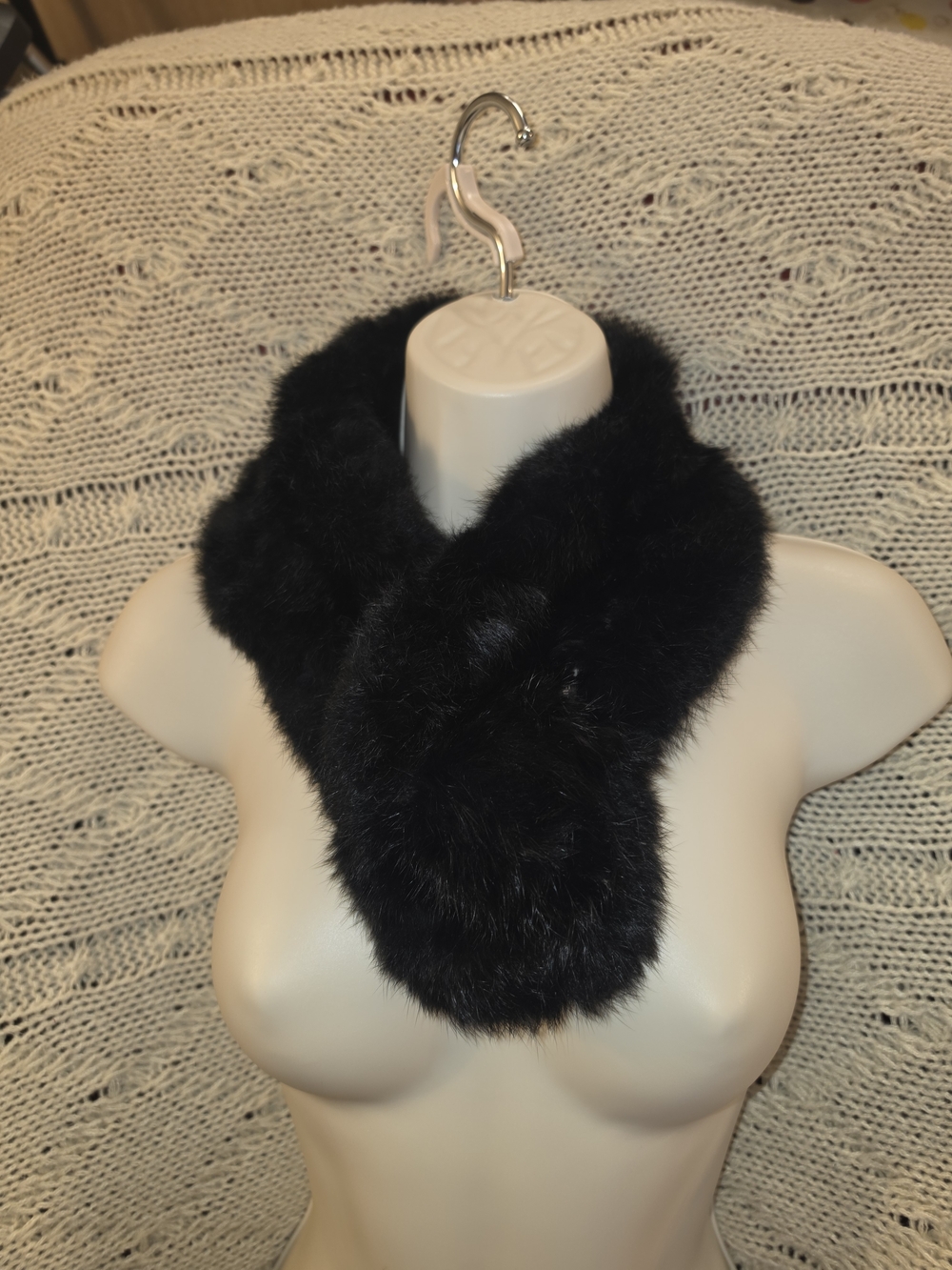 100% Real Rabbit Fur Collar Scarf - Women's Cozy Neck Warmer
